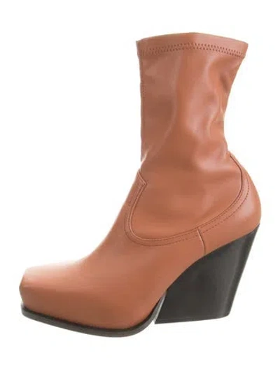 Pre-owned Stella Mccartney Leather Boots In Brown