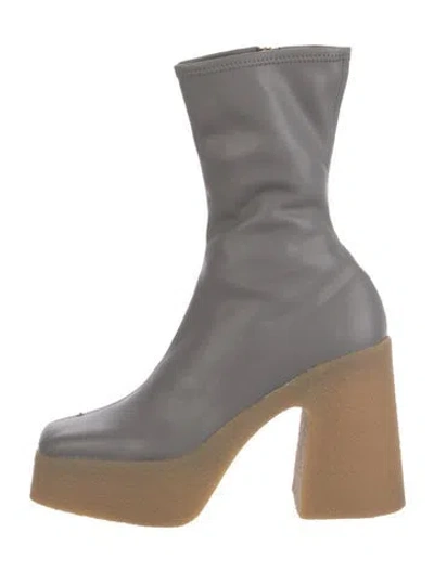 Pre-owned Stella Mccartney Leather Boots In Grey