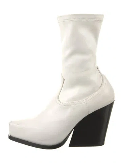 Pre-owned Stella Mccartney Leather Boots In White