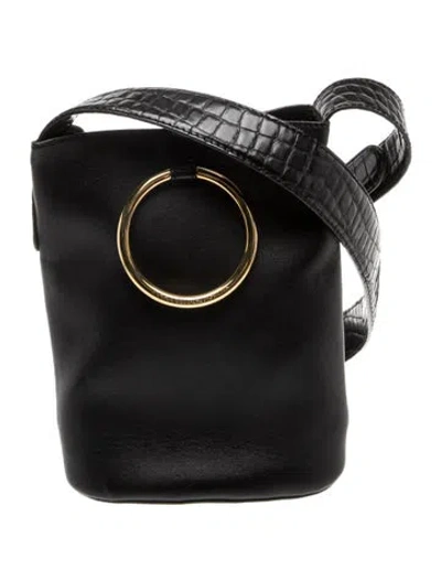 Pre-owned Stella Mccartney Leather Bucket Bag In Black