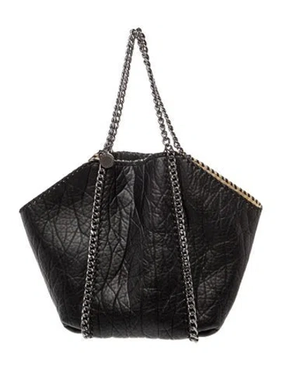 Pre-owned Stella Mccartney Leather Bucket Bag In Black