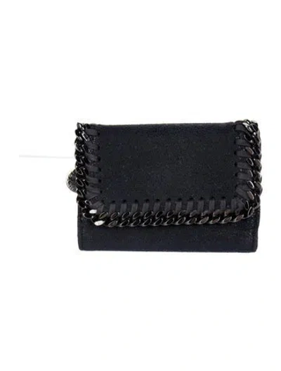Pre-owned Stella Mccartney Leather Card Holder In Blue
