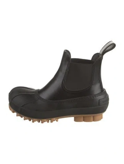 Pre-owned Stella Mccartney Leather Chelsea Boots In Black