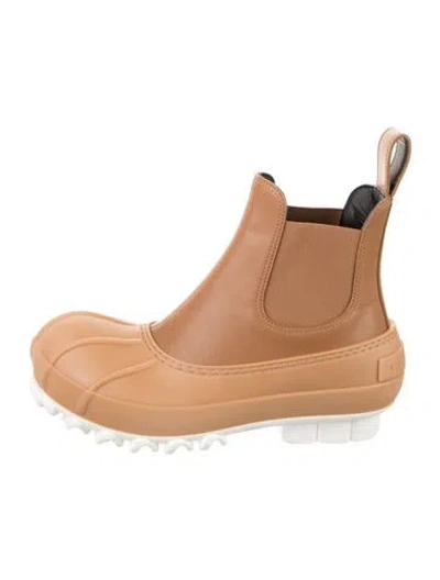 Pre-owned Stella Mccartney Leather Chelsea Boots In Brown