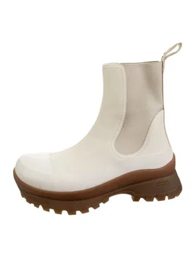 Pre-owned Stella Mccartney Leather Chelsea Boots In Neutrals