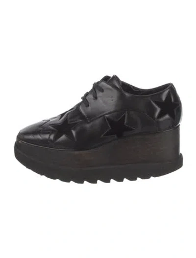 Pre-owned Stella Mccartney Leather Chunky Sneakers In Black