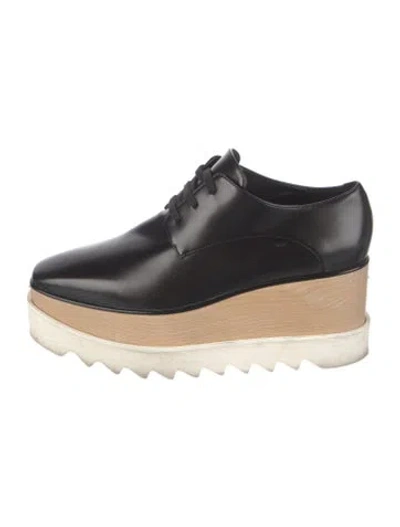 Pre-owned Stella Mccartney Leather Chunky Sneakers In Black