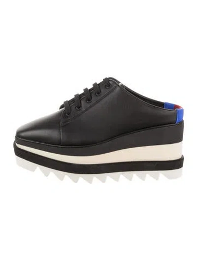 Pre-owned Stella Mccartney Leather Chunky Sneakers In Black