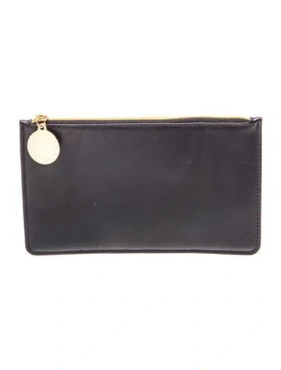 Pre-owned Stella Mccartney Leather Clutch In Black