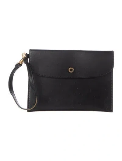 Pre-owned Stella Mccartney Leather Clutch In Black