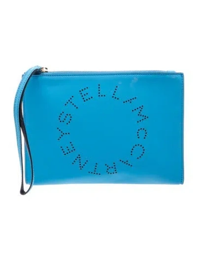 Pre-owned Stella Mccartney Leather Clutch In Blue