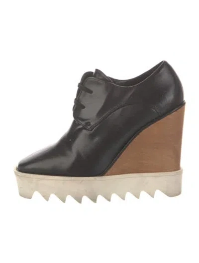 Pre-owned Stella Mccartney Leather Colorblock Pattern Pumps In Black