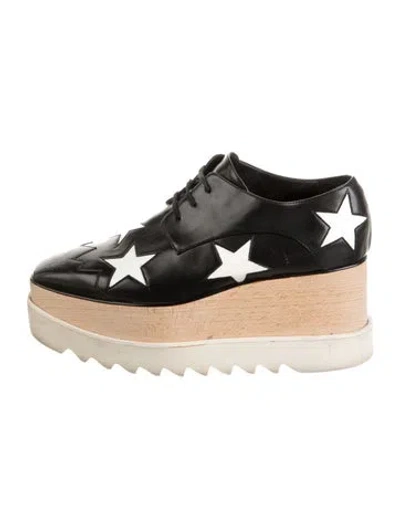 Pre-owned Stella Mccartney Leather Colorblock Pattern Pumps In Black