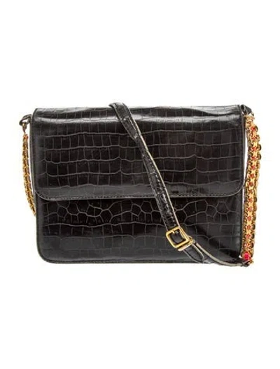 Pre-owned Stella Mccartney Leather Crossbody Bag In Black