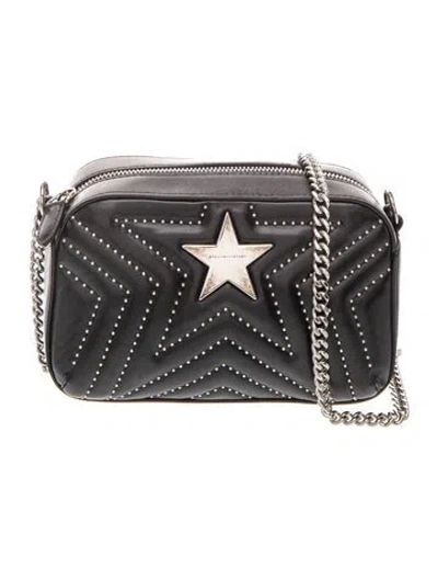 Pre-owned Stella Mccartney Leather Crossbody Bag In Black