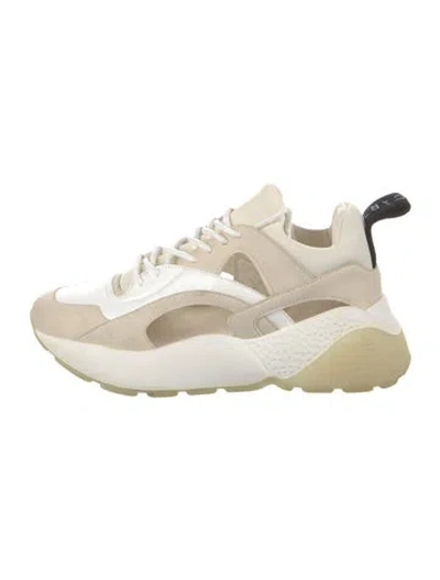 Pre-owned Stella Mccartney Leather Cutout Accent Chunky Sneakers In Neutrals