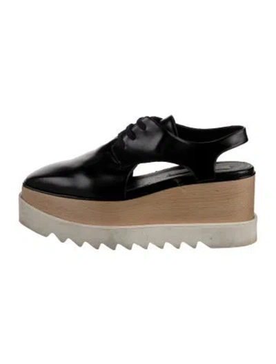 Pre-owned Stella Mccartney Leather Cutout Accent Pumps In Black