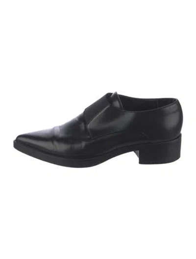 Pre-owned Stella Mccartney Leather Flats In Black