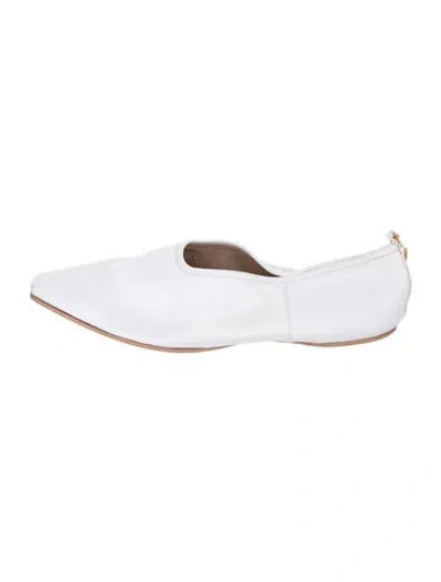 Pre-owned Stella Mccartney Leather Flats In White