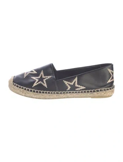 Pre-owned Stella Mccartney Leather Graphic Print Espadrilles In Blue