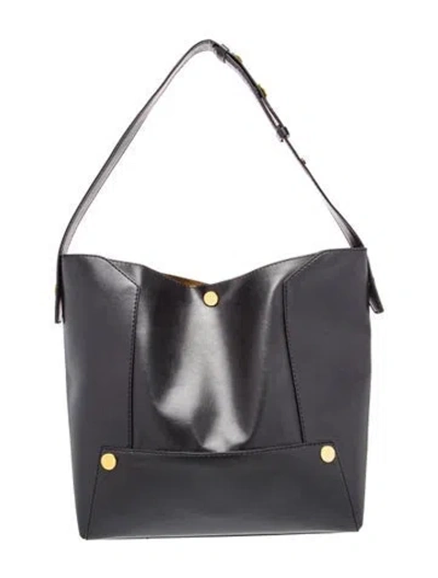 Pre-owned Stella Mccartney Leather Hobo In Black