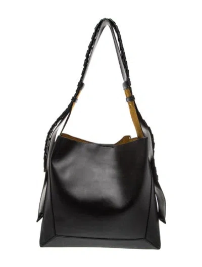 Pre-owned Stella Mccartney Leather Hobo In Black