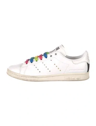 Pre-owned Stella Mccartney Leather Lasercut Accents Sneakers In White