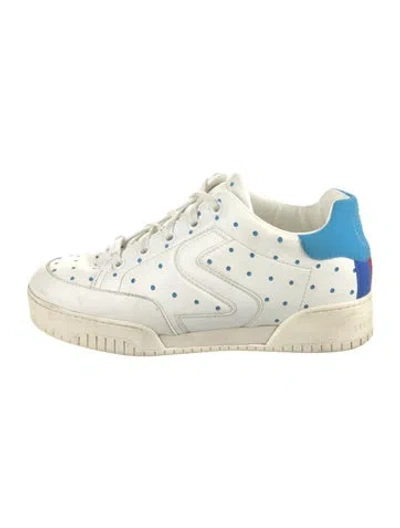Pre-owned Stella Mccartney Leather Lasercut Accents Sneakers In White