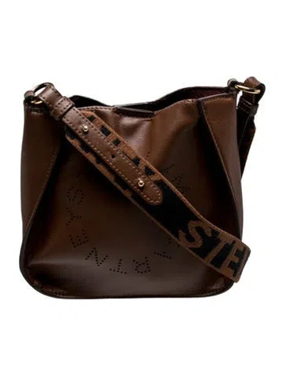 Pre-owned Stella Mccartney Leather Messenger Bag In Brown