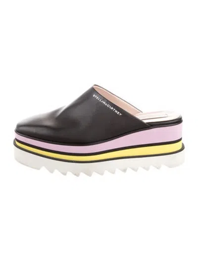 Pre-owned Stella Mccartney Leather Mules In Black