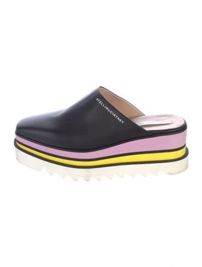Pre-owned Stella Mccartney Leather Mules In Blue