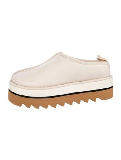 Pre-owned Stella Mccartney Leather Mules In Neutrals