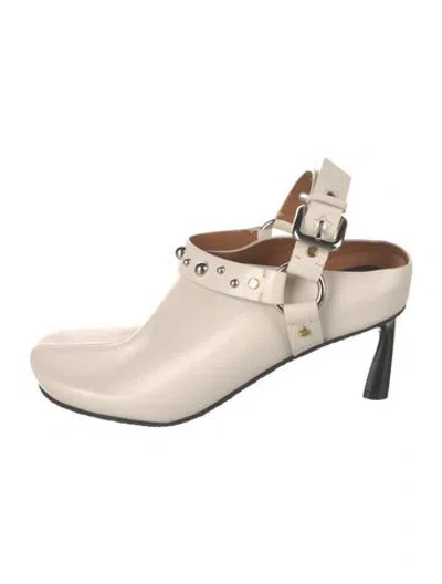 Pre-owned Stella Mccartney Leather Mules In Neutrals