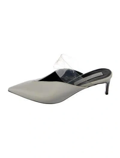 Pre-owned Stella Mccartney Leather Mules In White