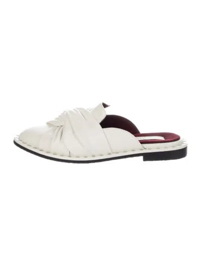 Pre-owned Stella Mccartney Leather Mules In White