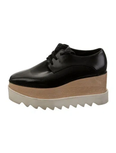 Pre-owned Stella Mccartney Leather Oxfords In Black