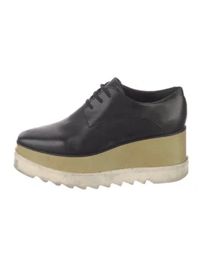 Pre-owned Stella Mccartney Leather Oxfords In Black
