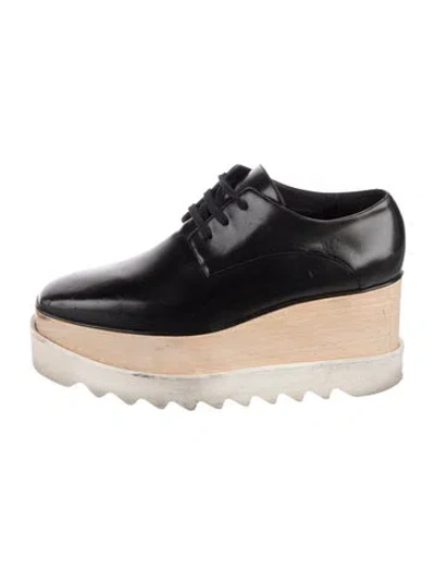 Pre-owned Stella Mccartney Leather Oxfords In Black
