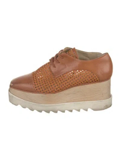 Pre-owned Stella Mccartney Leather Oxfords In Brown