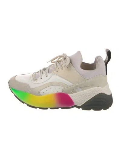 Pre-owned Stella Mccartney Leather Printed Chunky Sneakers In Neutral