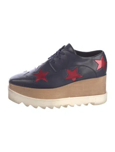 Pre-owned Stella Mccartney Leather Printed Oxfords In Multi