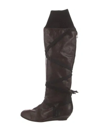 Pre-owned Stella Mccartney Leather Riding Boots In Multi