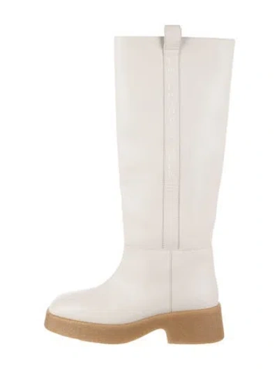 Pre-owned Stella Mccartney Leather Riding Boots In Neutral