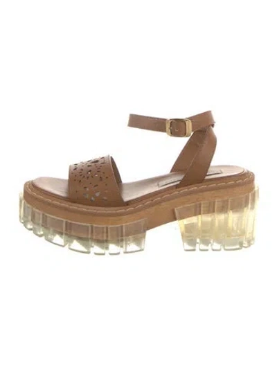 Pre-owned Stella Mccartney Leather Sandals In Neutral