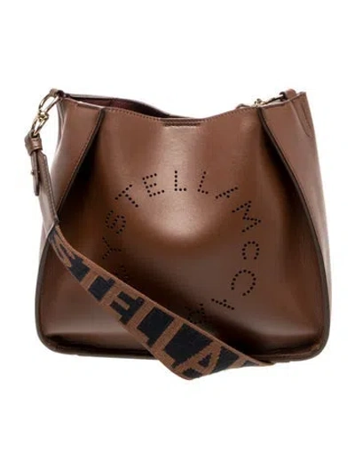 Pre-owned Stella Mccartney Leather Shoulder Bag In Brown