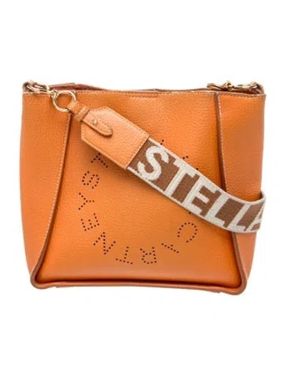 Pre-owned Stella Mccartney Leather Shoulder Bag In Orange