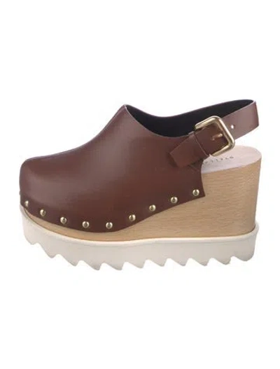 Pre-owned Stella Mccartney Leather Slingback Pumps In Brown