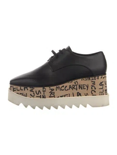 Pre-owned Stella Mccartney Leather Sneakers In Black