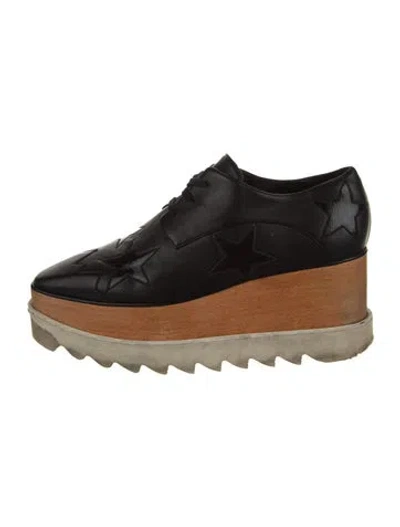 Pre-owned Stella Mccartney Leather Sneakers In Black