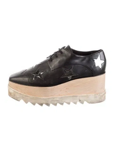 Pre-owned Stella Mccartney Leather Sneakers In Black